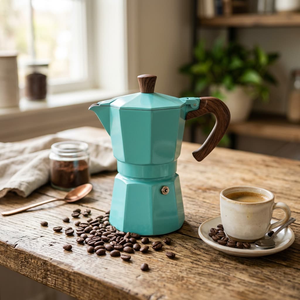 Moka Pot (6 Cup) — Turkuaz