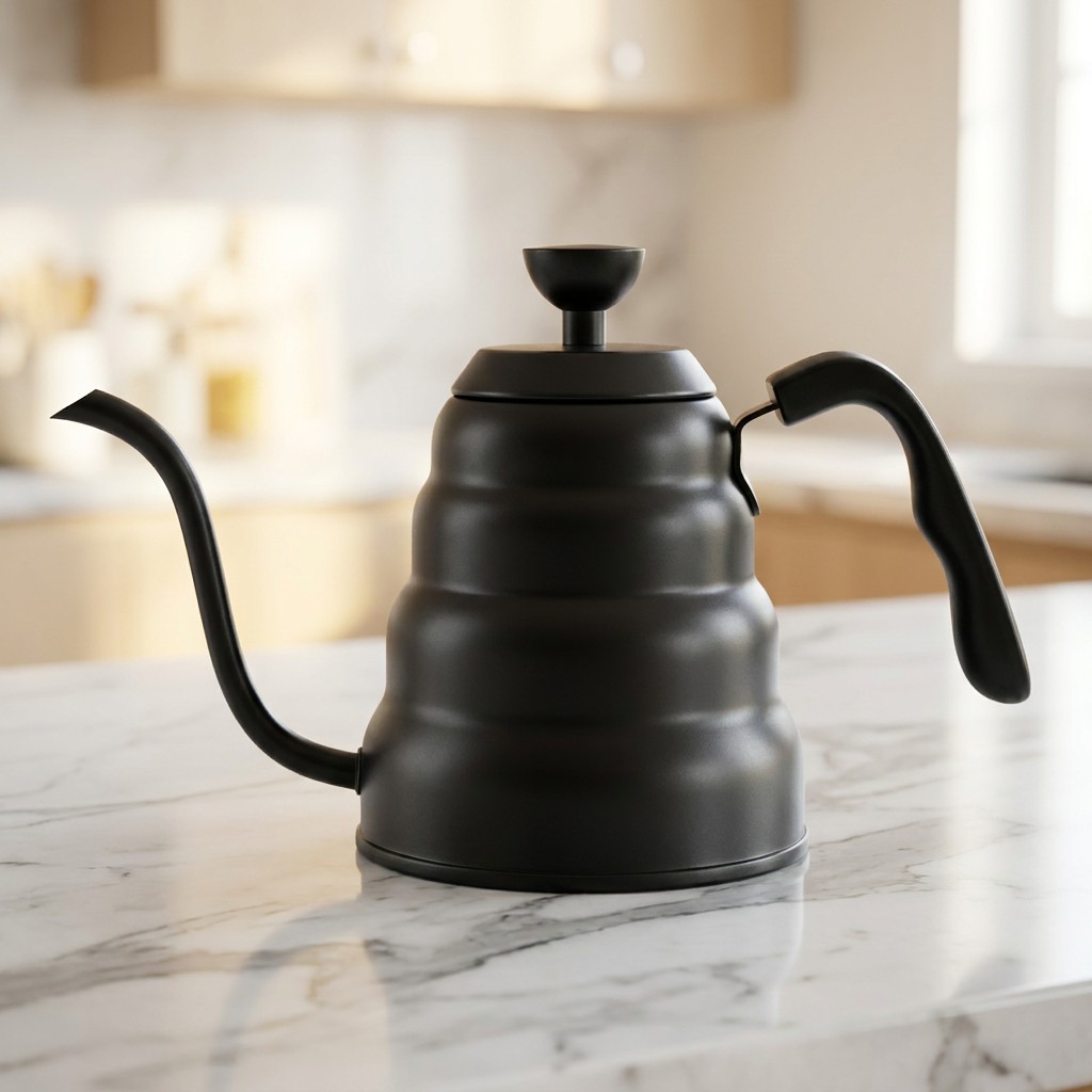 Siyah 1200ml Paslanmaz Çelik Drip Kettle
