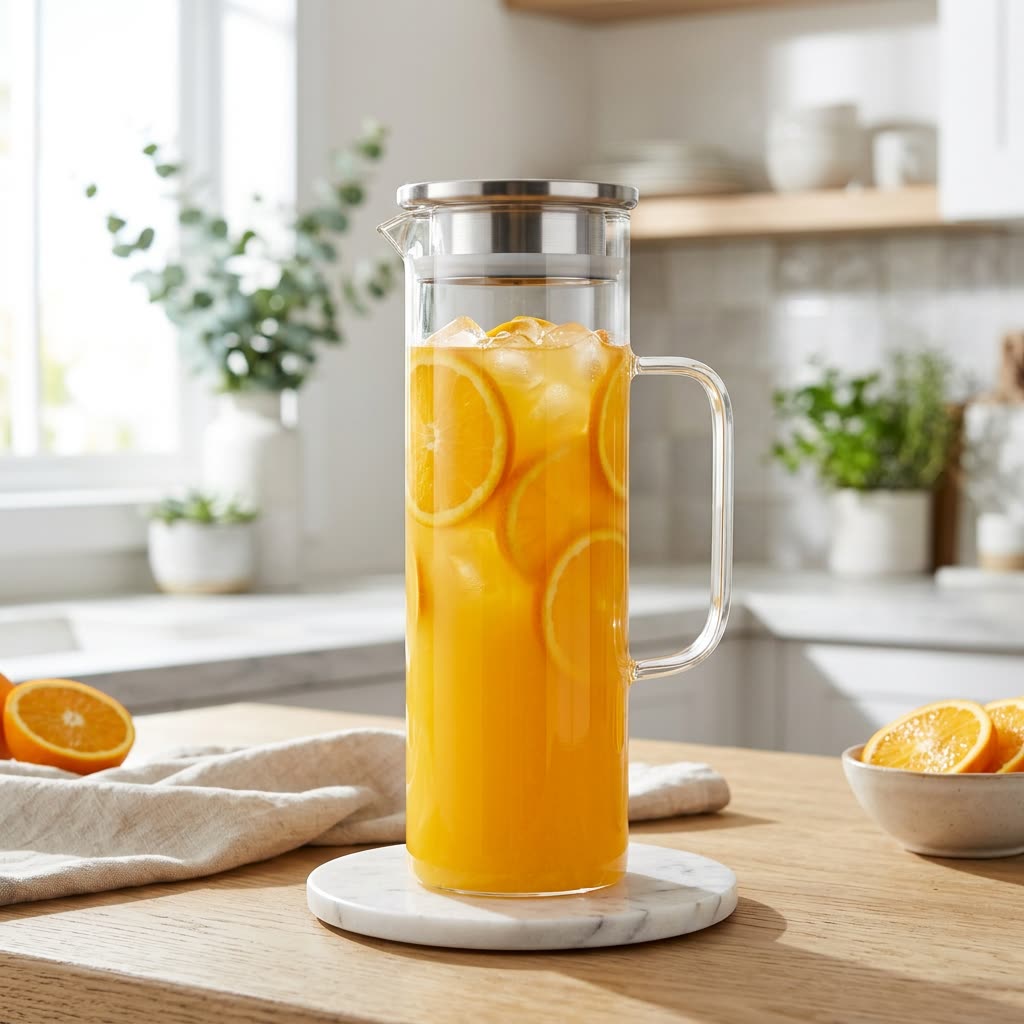 1800 ml. Borosilikat Cam Sürahi