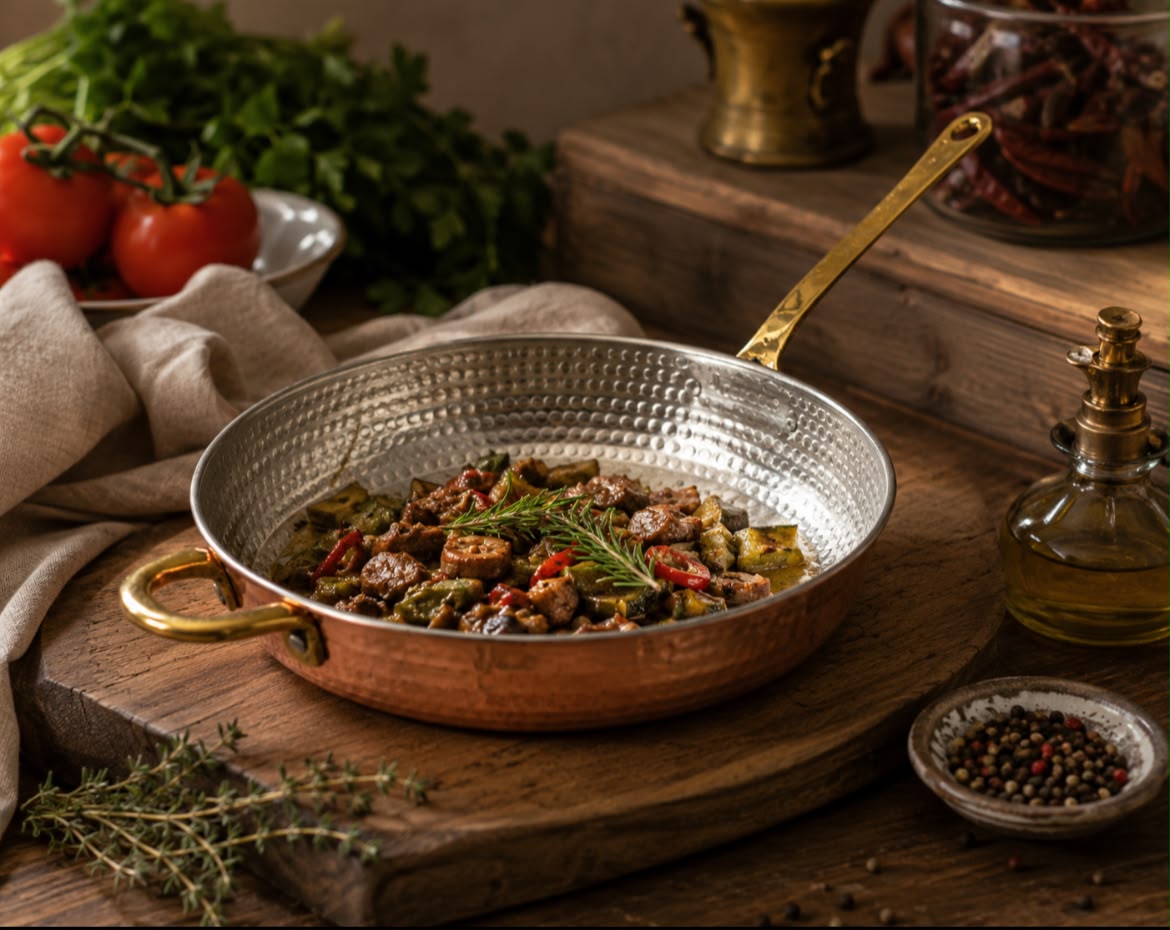 Bakır Tava Sebzeli Yemek